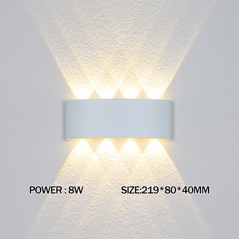 LED Wall Lamp Waterproof Outdoor Aluminum Wall Light Porch/Garden/Bedroom Indoor Modern Nordic Sconce Luminaire 2/4/6/8W 10W 12W