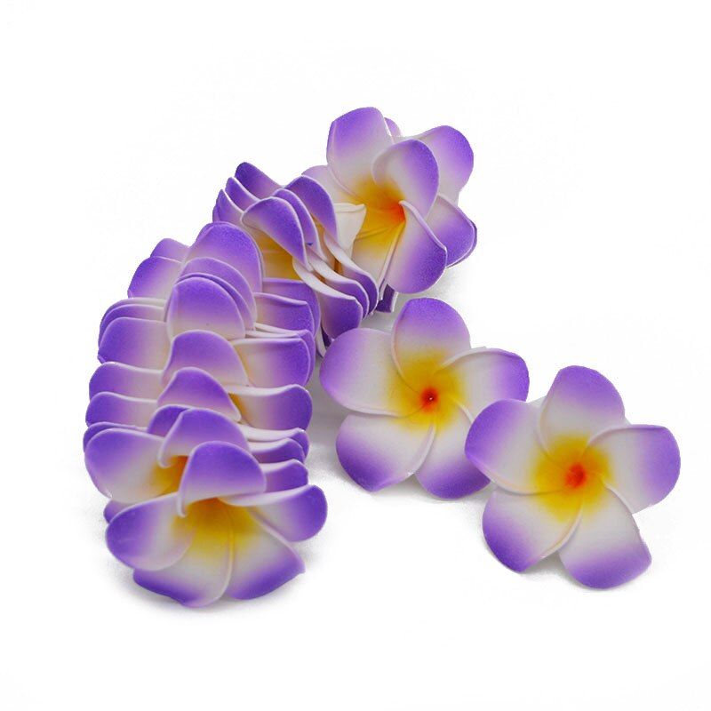 5cm 10pcs Plumeria Hawaiian Foam Frangipani Artificial Fake Flowers Headress Flower Baby Shower Wedding Party Decoration