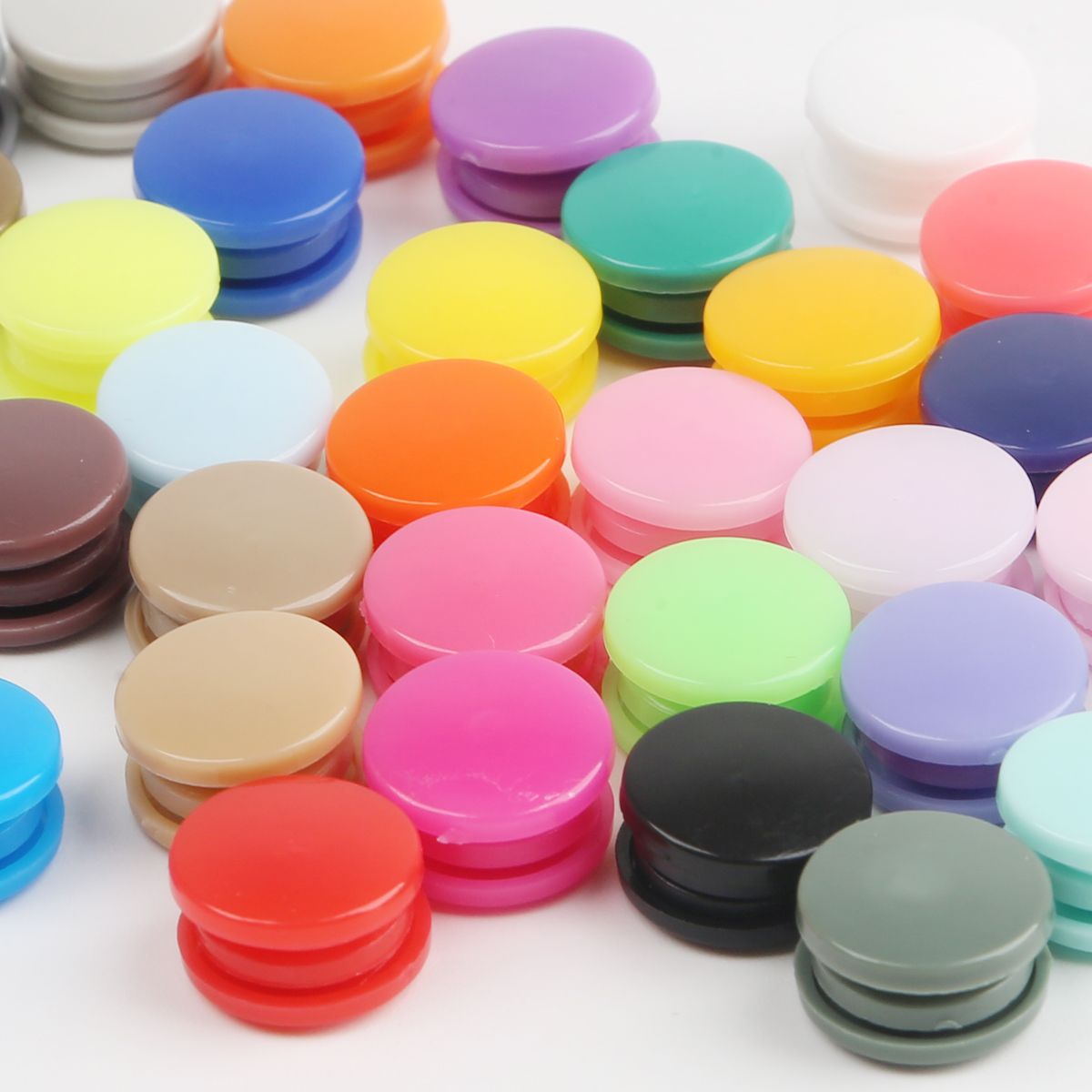 50pcs/pk Colorful Resin Snap Sewing Tools Decorative Buttons 12mm Scrapbook Clothing DIY Clothing Accessories