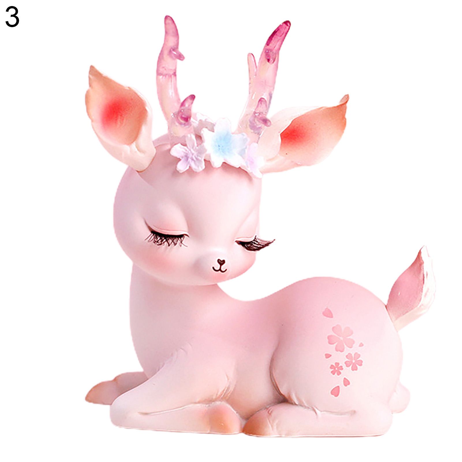 Deer Sculpture Excellent Detail Interesting 3D Pink Deer Sculpture