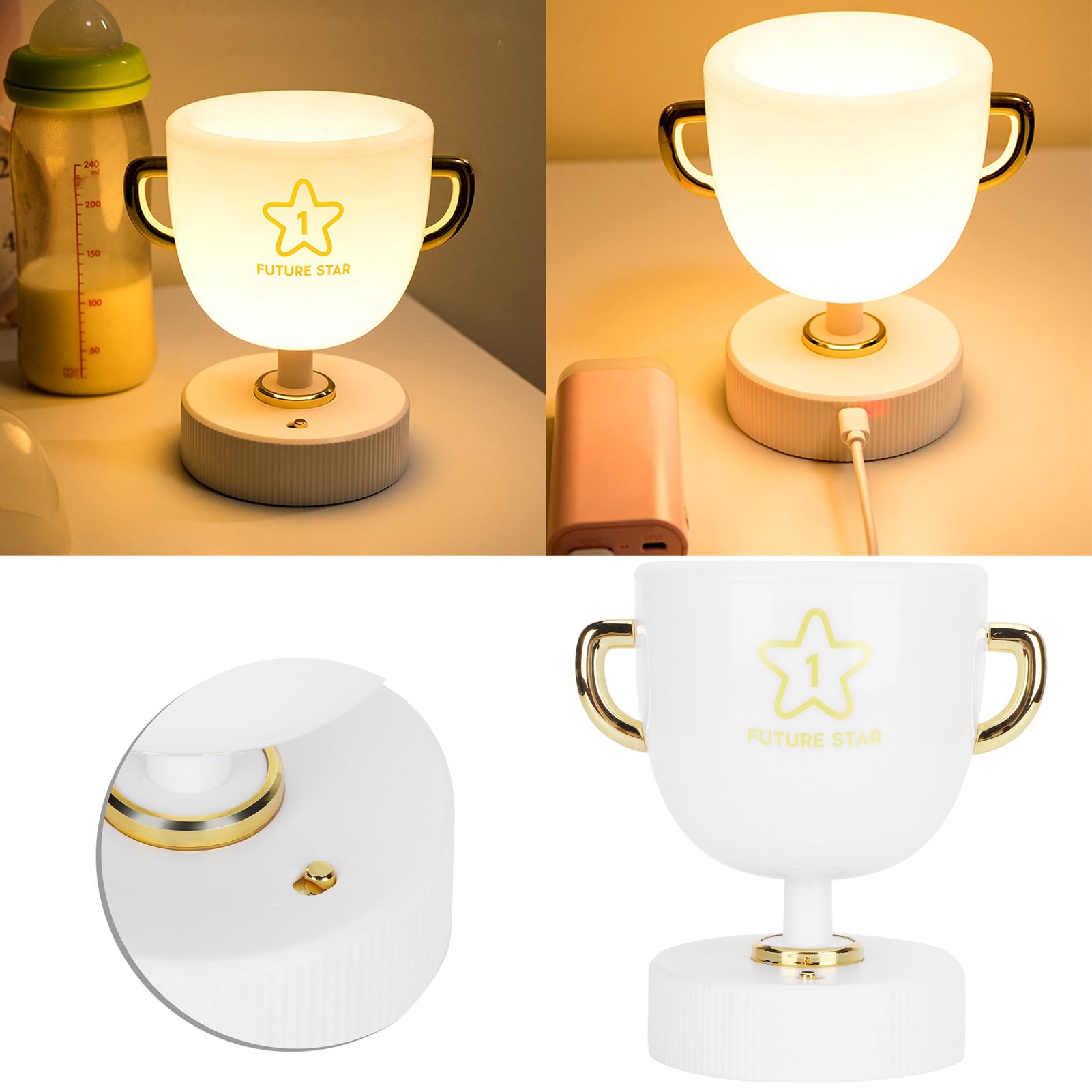 Light Fixtures Pen Holder Night Mini Desktop USB Powered LED Table Lamp for Home Bedroom Dormitory