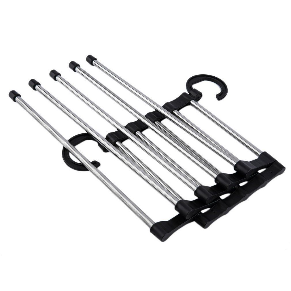 1pc Closet Organizer Trouser Pants Ties Scarf Shawl Rack Hanger Space Saving