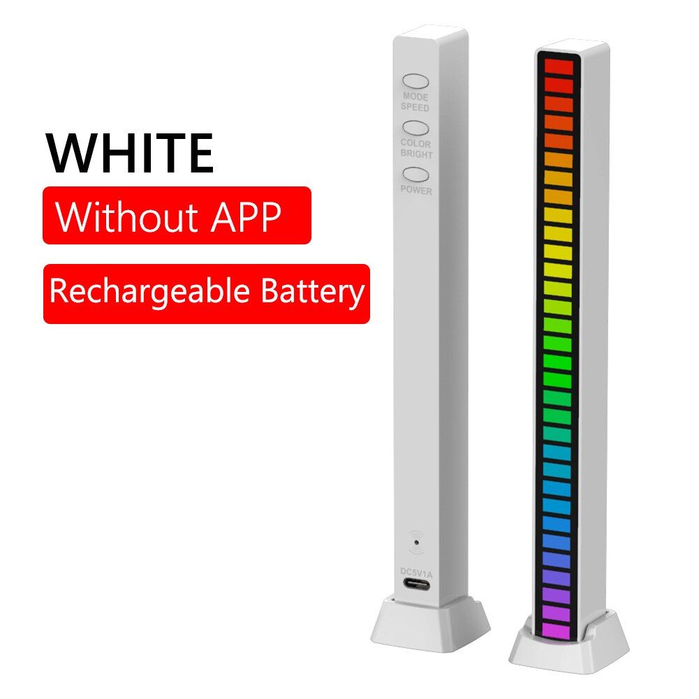 LED Sound Control Pickup Rhythm Lights RGB Colorful LED Strip Light Music Atmosphere Lamp Music Ambient Light for Computer Car