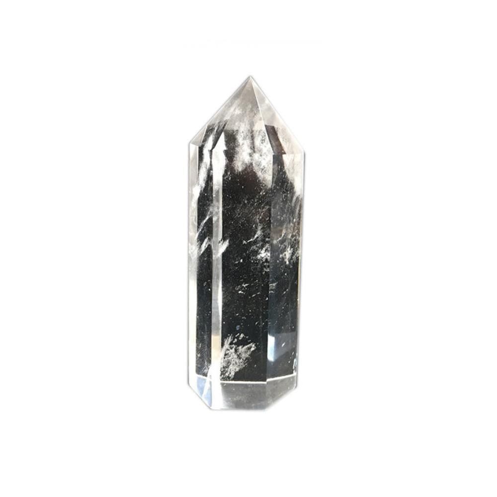 1pcs Natural Clear Crystal Quartz Wand Point Healing Stones for Aquarium DIY Crafts Making Ornaments Decor Gift