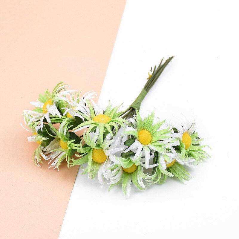 10pcs silk Crab claw daisy bouquet for vases decorative flowers wreaths diy gifts candy box wedding home decor artificial flower