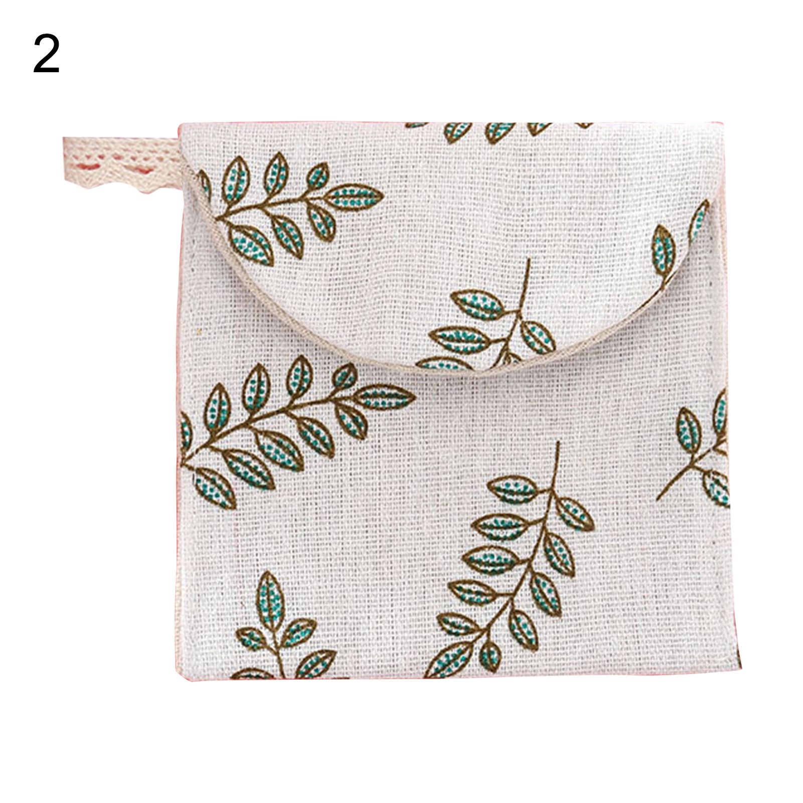 Sanitary Towel Napkin Convenient Women Cotton Flax Sanitary Pad Pouch