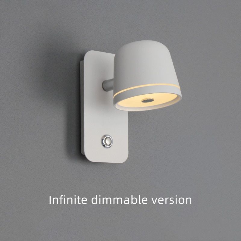 LED Bedside Bedroom Dimmable Wall Lamp Living Room Nordic Creative  Reading Infinite Dimming Switch Wall Light