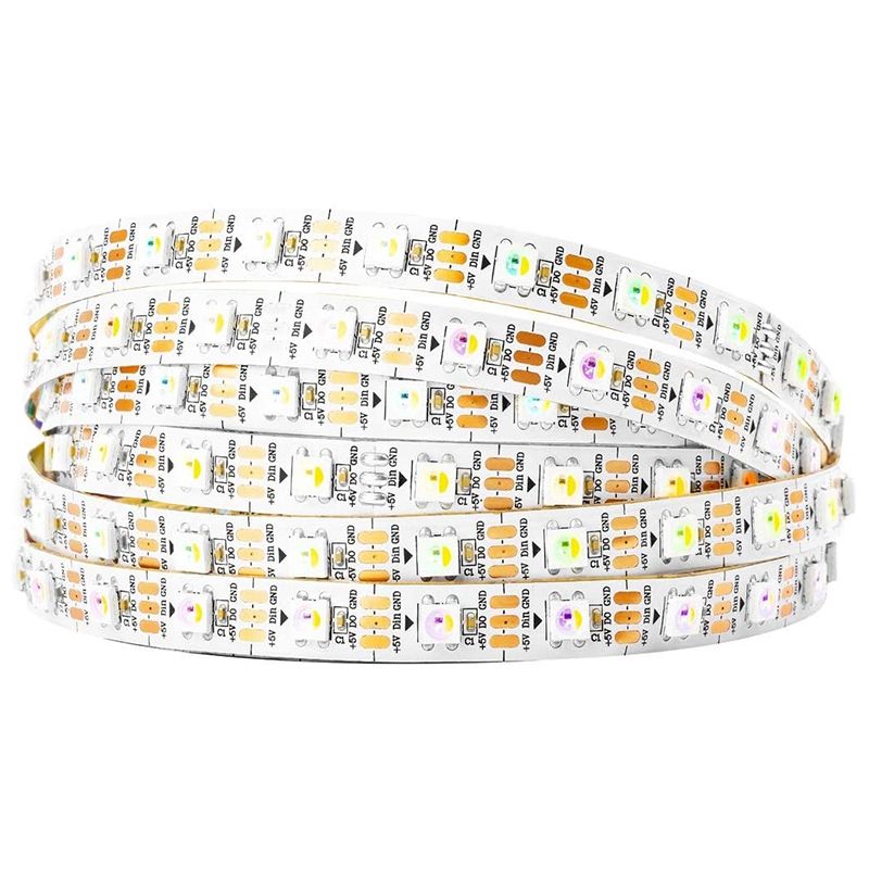 RGBW SK6812 RGB + Natural White 5M 60 LEDs/Pixel/M Individually Addressable Flexible 4 Colour in 1 LED Dream Colour IP30