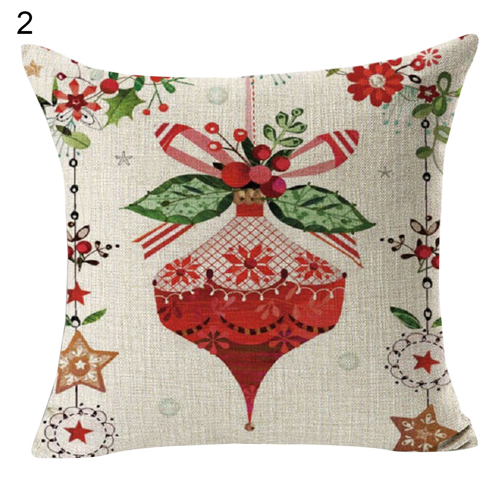 Christmas Cushion Cover Comfortable Farmhouse Style Pillow Cover