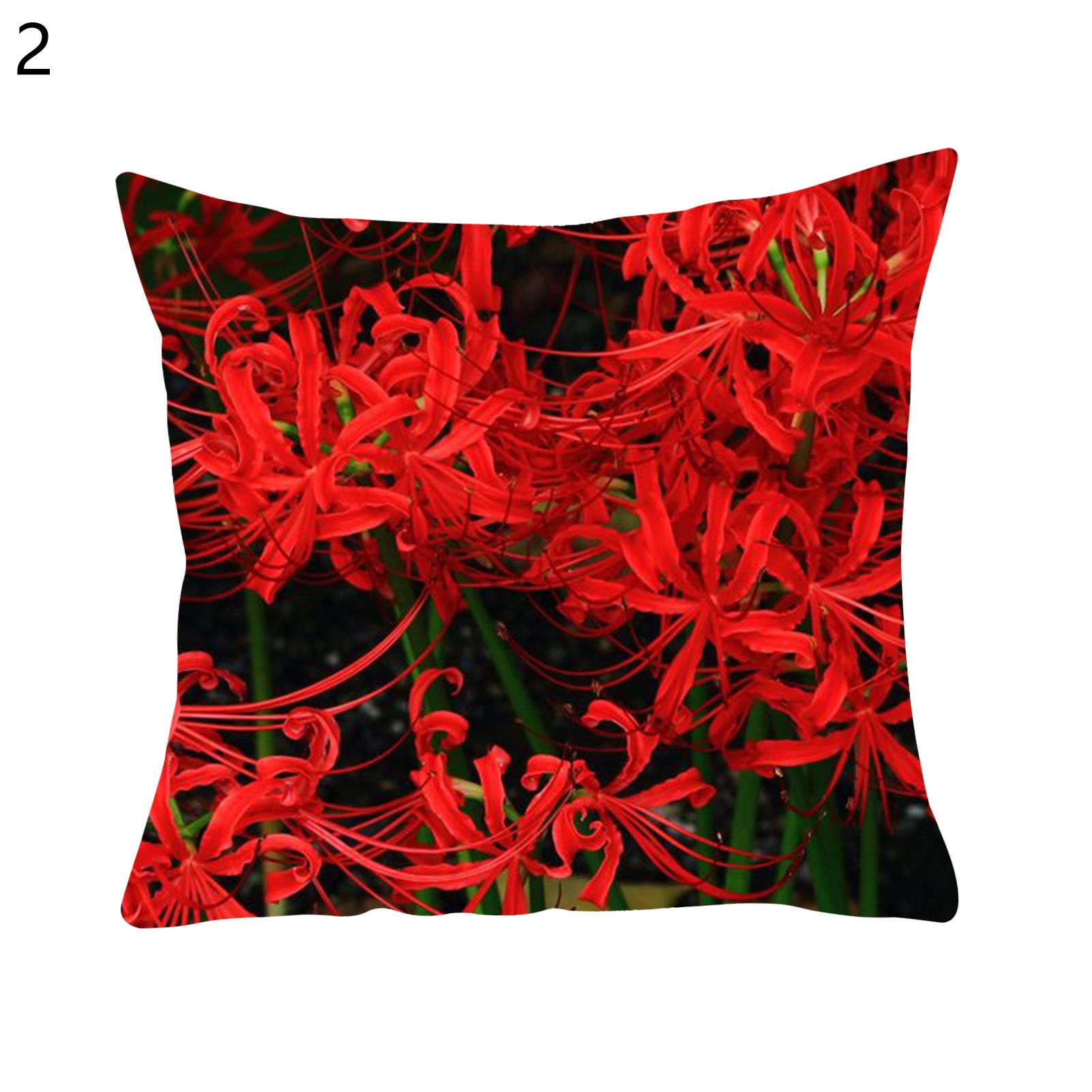 Cushion Cover Anti-fading Floral Pted Decorative Cushion Sofa lowcase