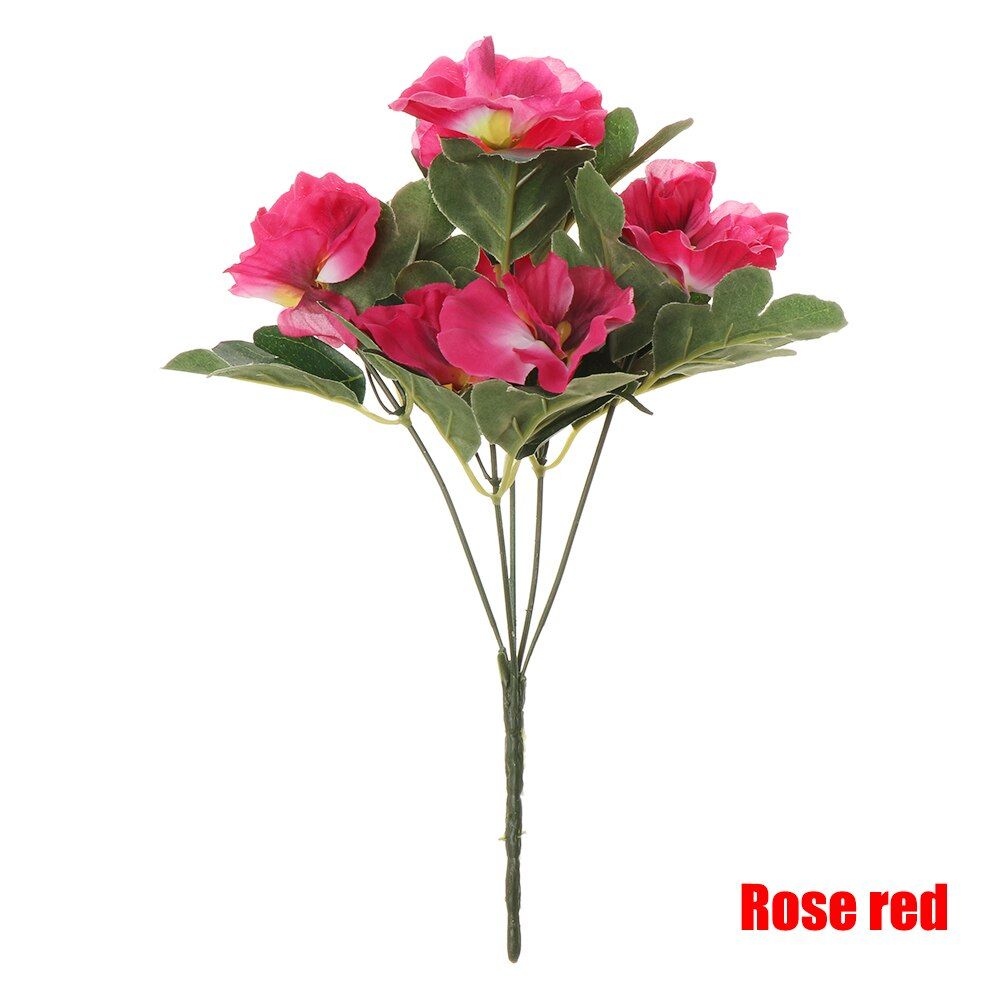 1Pc 10 Head Artificial Silk Bouquet Home Room Simulation Bedding Bunch Pansy Flower Party/Wedding Decor
