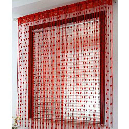 Love Heart Shaped Net Curtain/Porda - 1pcs