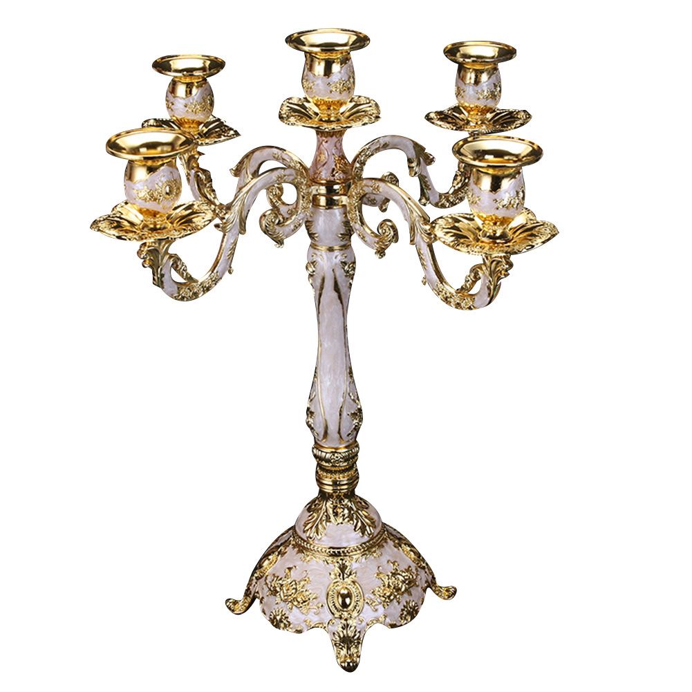 3/5 Head European Metal Candle Holder Candlestick Wedding Home Romantic Decor