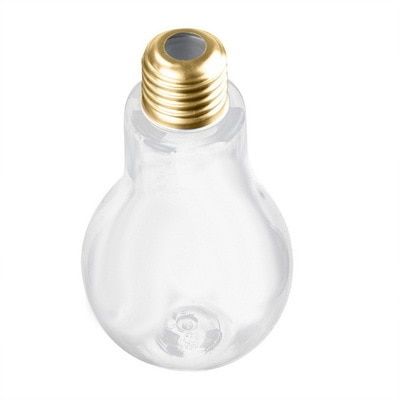 400ML Amazing Design Led Glowing Bulb Water Bottle Brief Cute Milk Juice Light Bulbs Cup Leak-proof