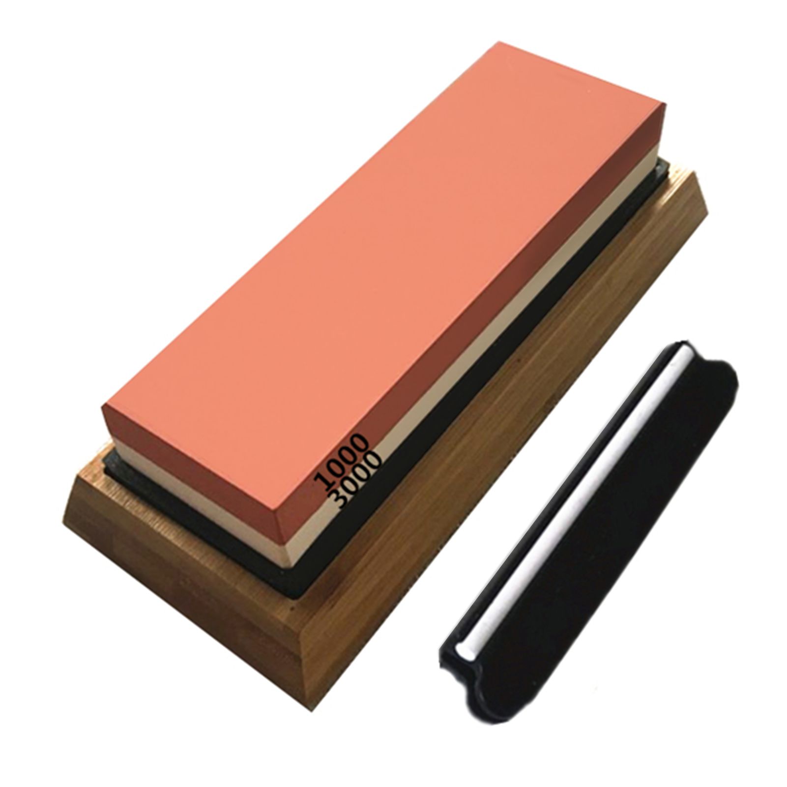 Sharpening Stone Set Dual Grit 1000/3000 with Non Slip Silicone & Bamboo Base Angle Guide Waterstone Whetstone Kni-fe Sharpener