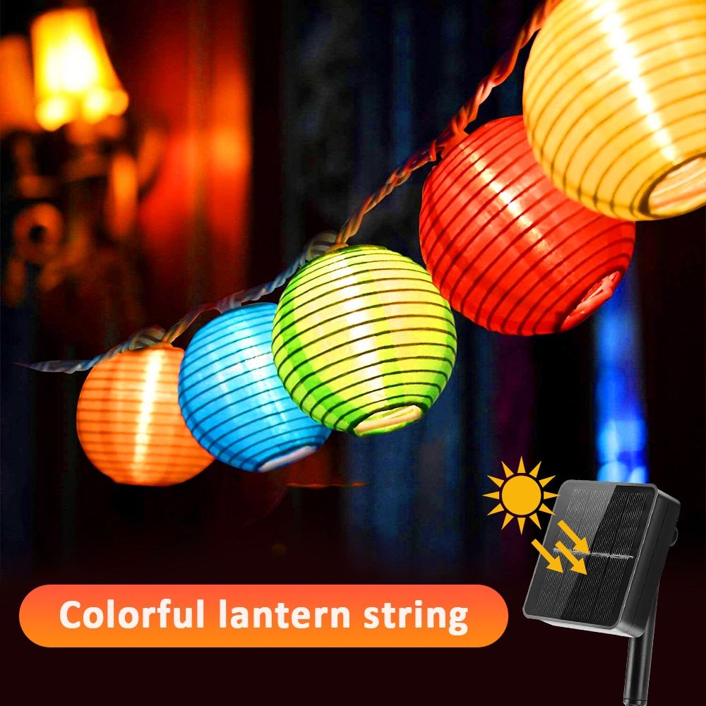 Solar Led Light,Outdoor Chrismas Decor Lantern Solar String Lights Street Garland LED Solar Lamp For Chrismas Garden Decoration--warm white--5m 20leds