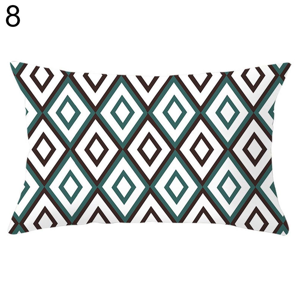 Geometric Circle Triangle Wave Pillow Case Cushion Cover Sofa Bed Car Cafe Decor