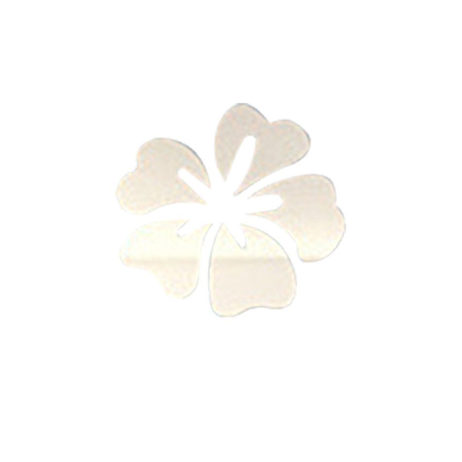 Hibiscus Removable Mordern Mirror Wall Stickers Kids Room Decor Sticker Silver 100X100