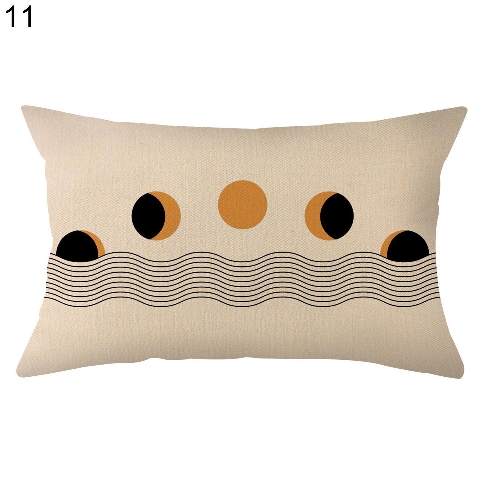 Cushion Slipcase Soft Touch Wide Application Flax Decorative Geometry Sofa Pillow Cover Home Supplies