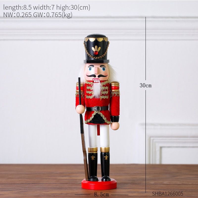Wooden Nutcracker Figurine Dolls Home Decoration ChristOrnaments Decoration Dolls Vintage Handcraft Puppet Christ Gift