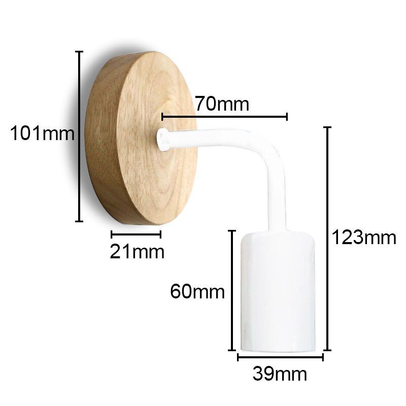 Wood Wall Lamp Vintage Industrial Wall Lights Dimmable Retro E27 Light Bulb Wall Light For Home Loft Indoor Decor Fixtures