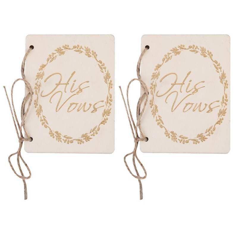 Booklets Accessory 2pcs Wedding Ceremony Party Vow Oath Book Props Decoration