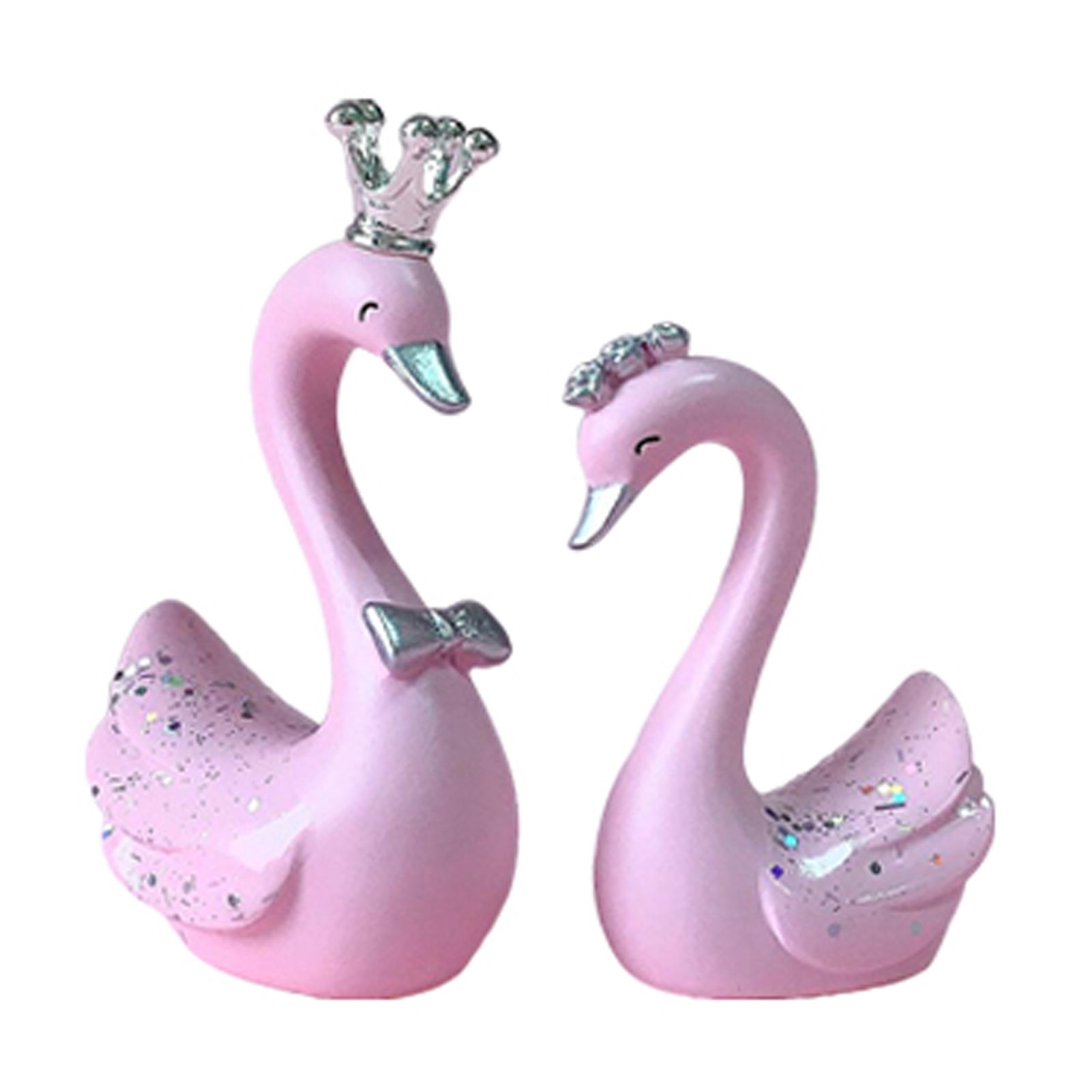 Swan Crown Sculpture Wide Application ic Style Resin Swan Crown Cake Topper
