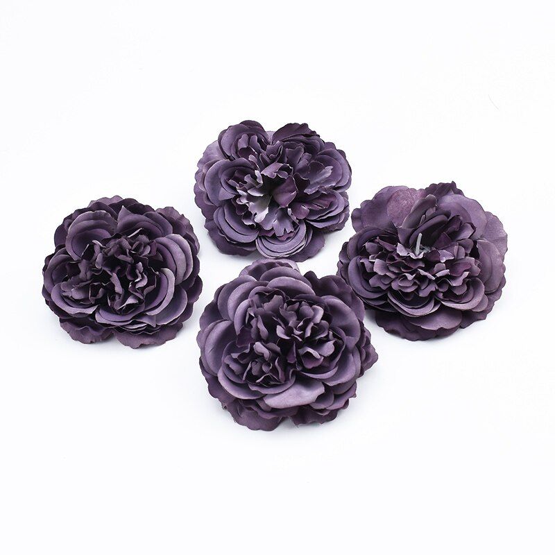 5PCS Retro peony head scrapbooking wedding flowers wall decorative flowers wreaths party home decoration accessories fake stamen