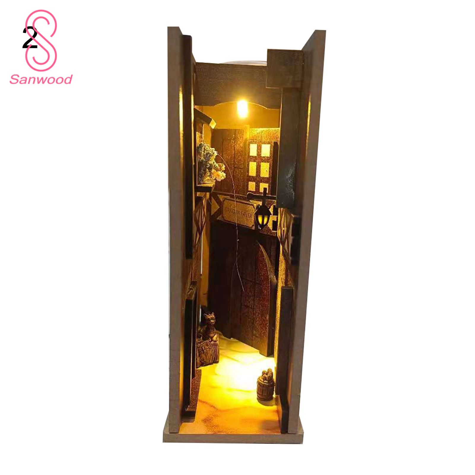 Shelf Insert Bookend Anti-fade Miniature Dollhouse LED Light Shelf Insert Bookend