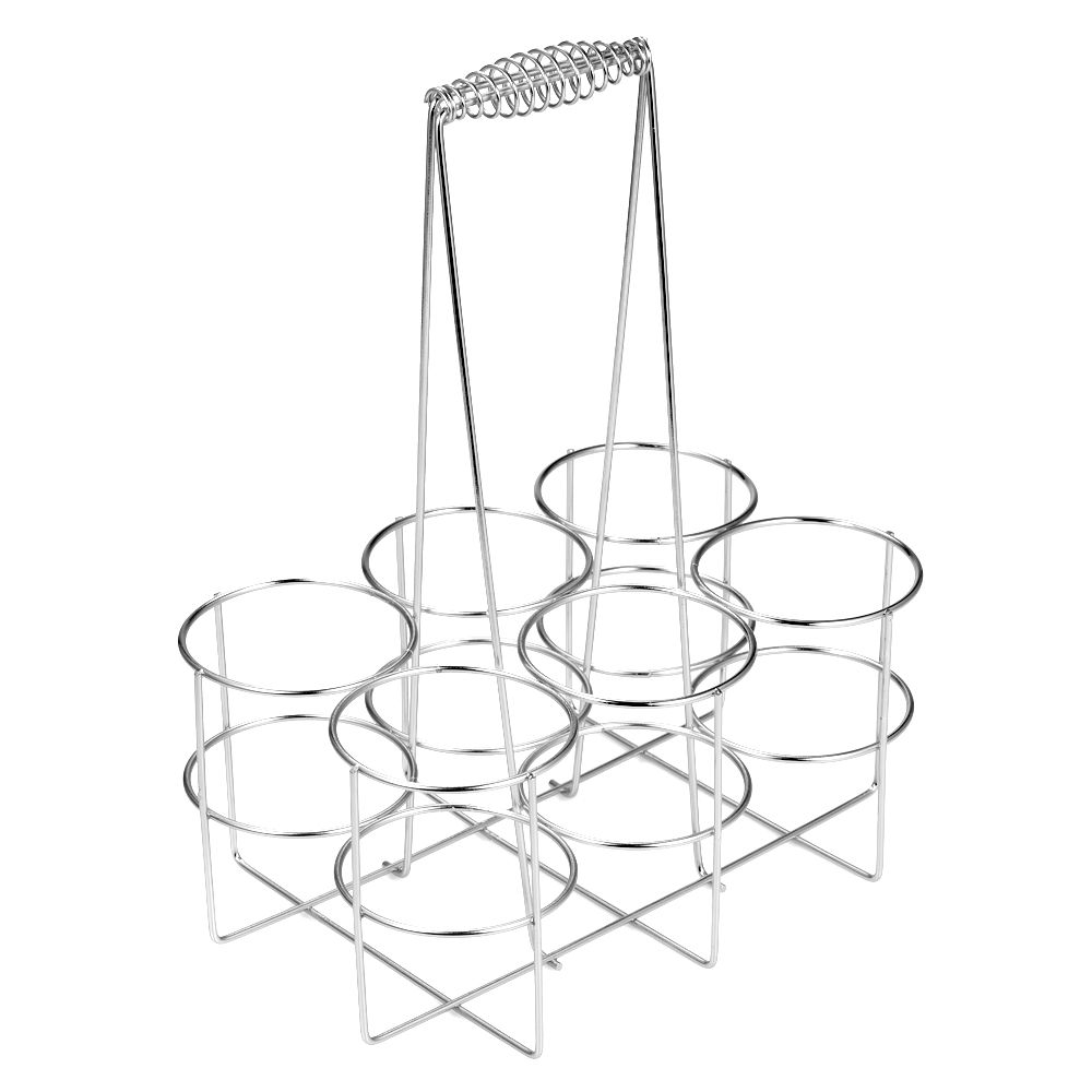 6 Bottle Be-er Holder Party Be-er Basket Rack Wi-ne Caddy Stand for BBQ Hotel Bar Wi-ne Be-er Bottles