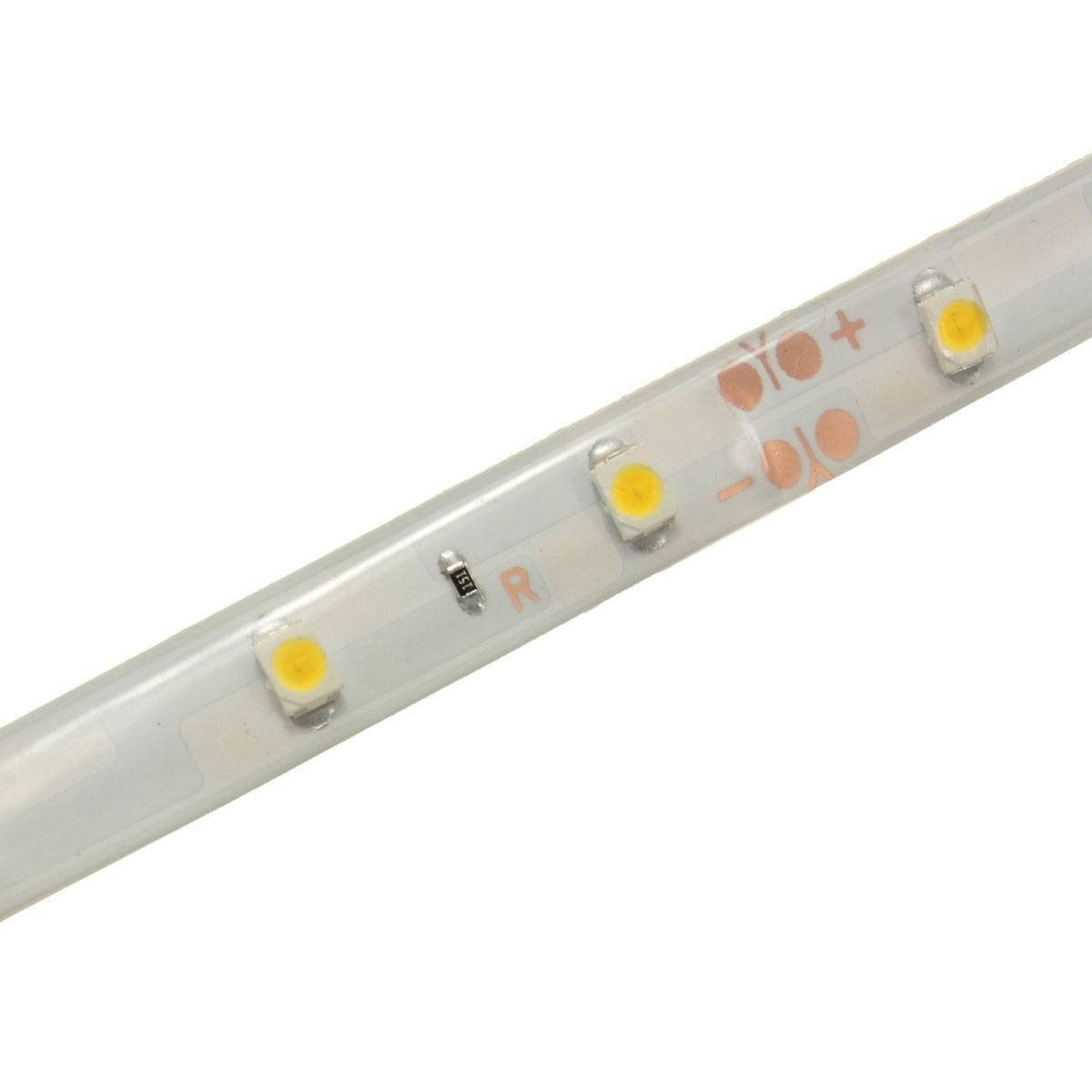 2 Pcs 1M 60-3528 SMD Waterproof LED Light Strip DC12V, Warm White & Red