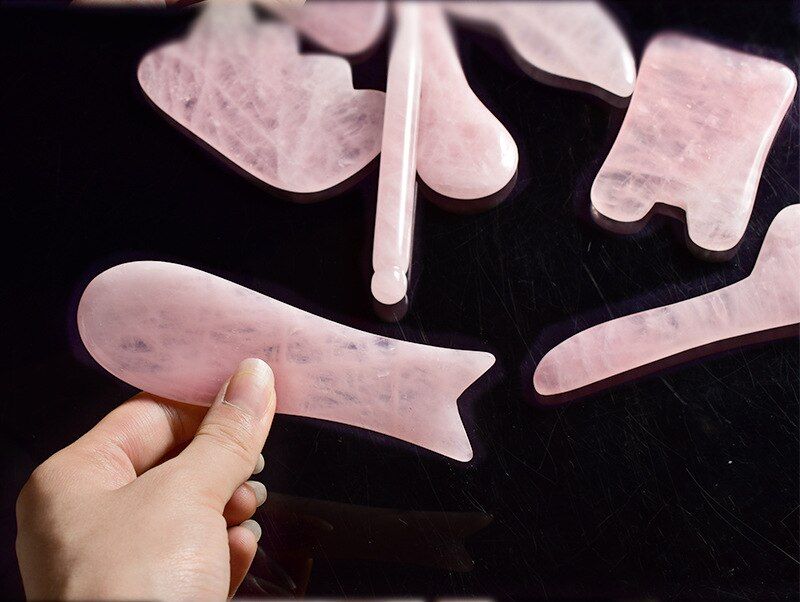 Crystal Wand&Crystal Scraper Natural Quartz Massage Wand Slimming Magic Pleasure Wand for Women Massage & Relaxation
