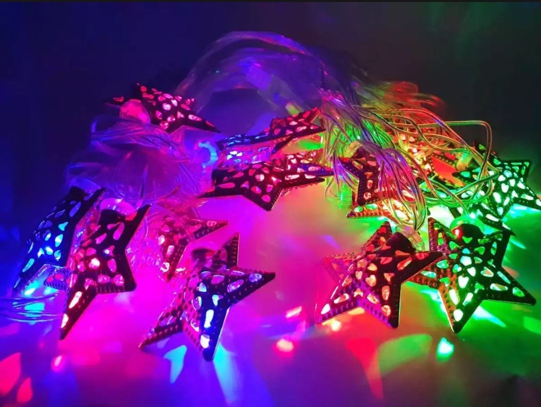 Metal Star Fairy Light, Metal Star String Light - Fairy lights 20pcs string lights Party Wedding Decoration