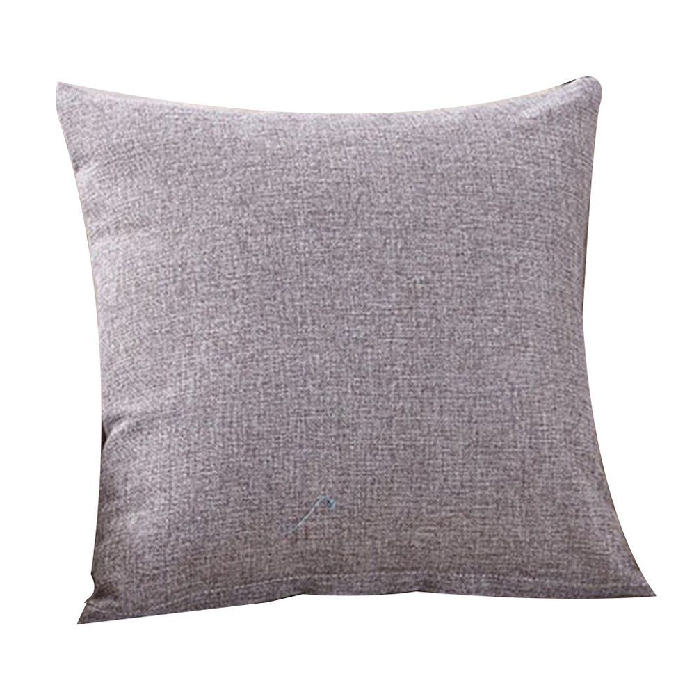 Solid Color Simple Pillowcase Cushion Cover Comfortable Cushion Case-gray
