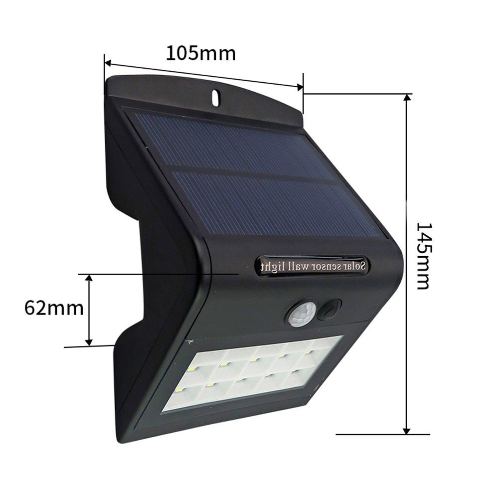 Solar Power Light 15 LED Solar Light Body Sensor Four Working Modes