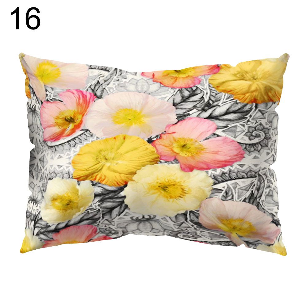 Cat Flower Bird Sky Leaf Camera Cushion Cover Pillow Case Home Chair Sofa Decor