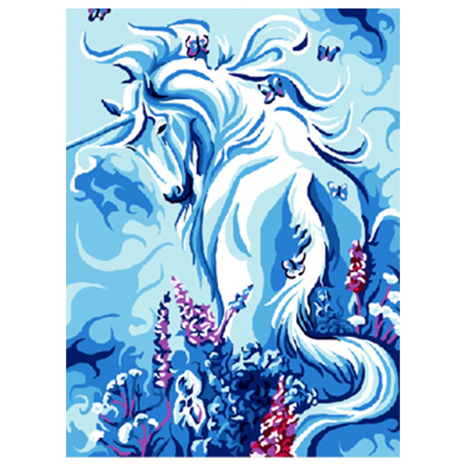 16 x 20 Inch DIY Oil Painting on Canvas Paint by Number Kit Horse Animal Pattern for Adults Kids Beginner Craft Home Wall Decor Gift Frameless