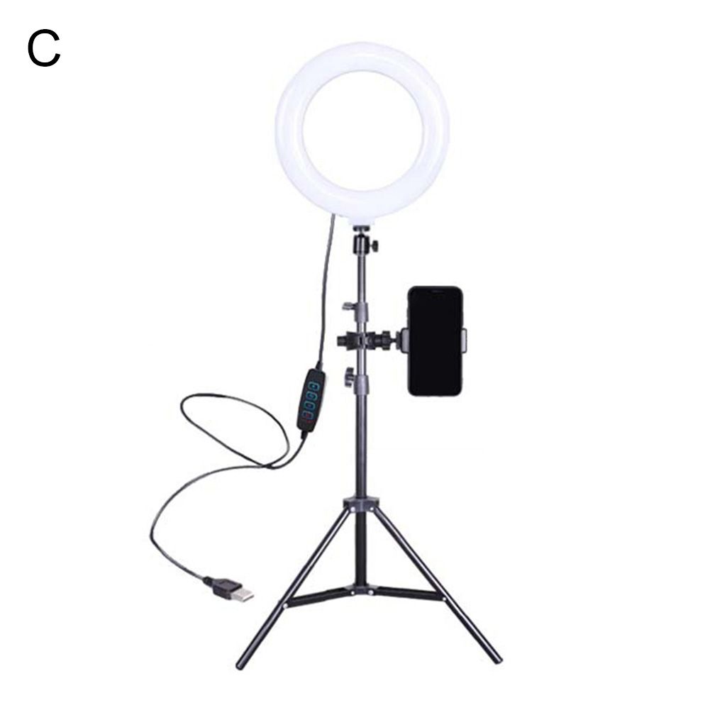 20cm Ring Studio LED Fill Light Phone Live Video Selfie Lamp Stand Rack Tripod