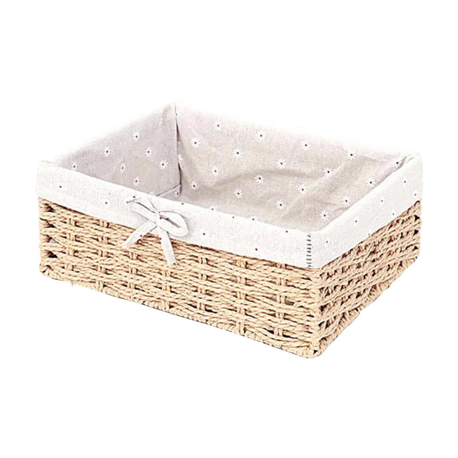 Storage Box Anti-deform Rectangle Rattan Sundries Storage Basket Bin