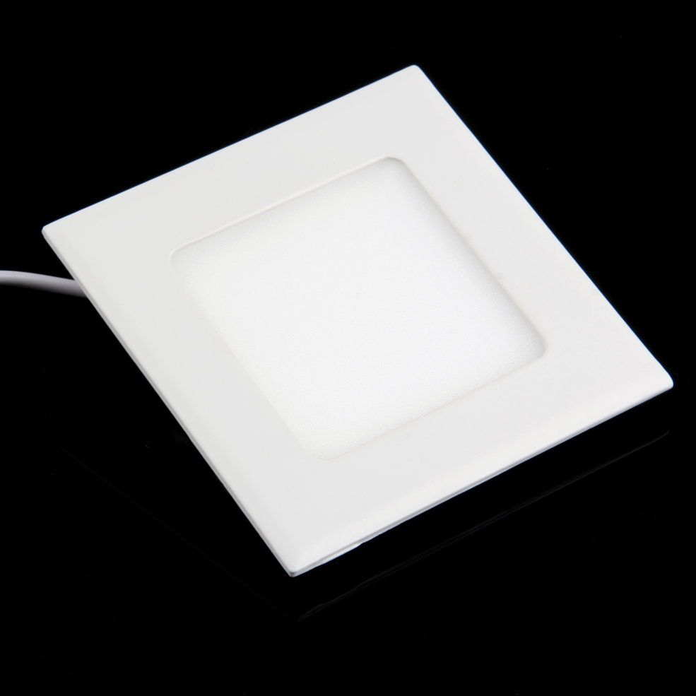 6W LED Recessed Ceiling Panel Down Light Bulb Lamp Square Pure/Warm White-White