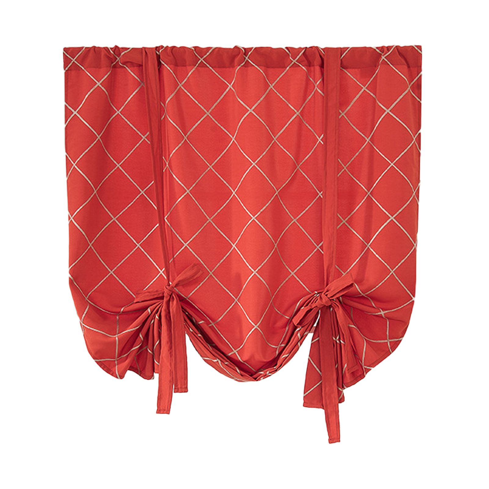 Curtain Decorative Waterproof Polyester Geometric Embroidery Pattern Window Drape for Living Room