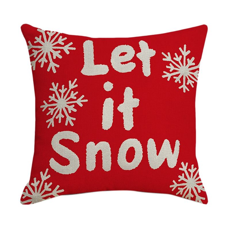 Christmas Square Pillowcase Home Decor Linen Pillow Cases Cushion CoveRS for Sofa Car Pretty Pattern Gift 45X45cm