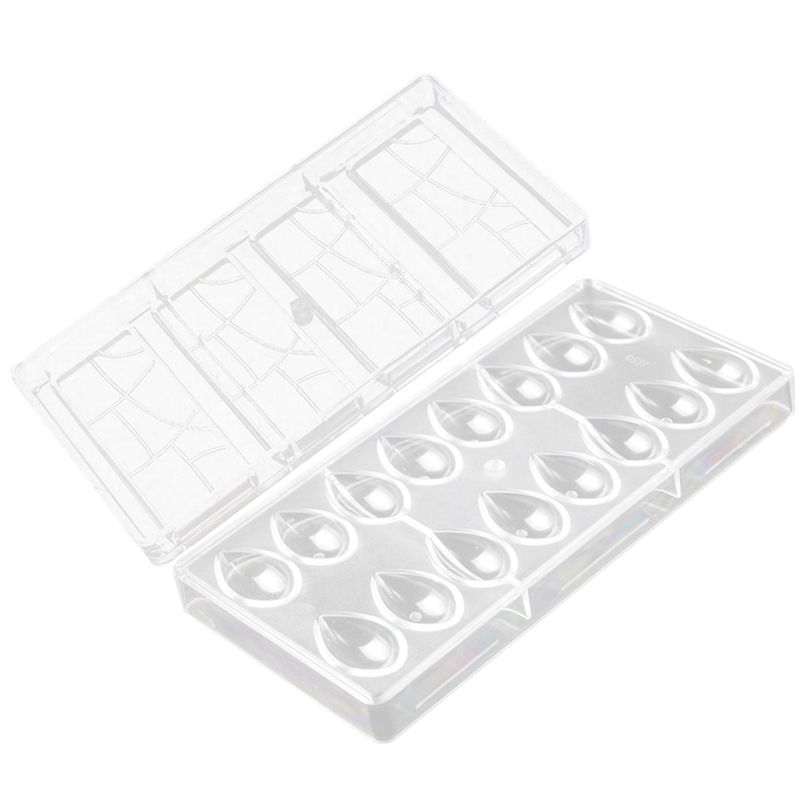 Lotus Shape PC Polycarbonate Chocolate Mold & Candy Bar Chocolate Mold Stock Cake Decorating Tool Transparent