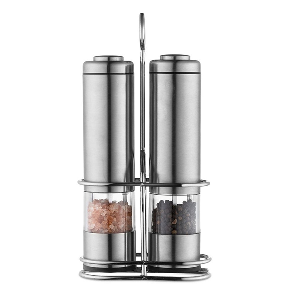 GC Household Electric Grinder With Stand Adjustable Grind Size Premium Stainless Steel Pepper Grinder Set color