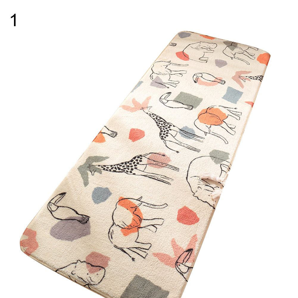 Floral Print Anti Slip Carpet Floor  Cushion Bedroom Living Room Decor