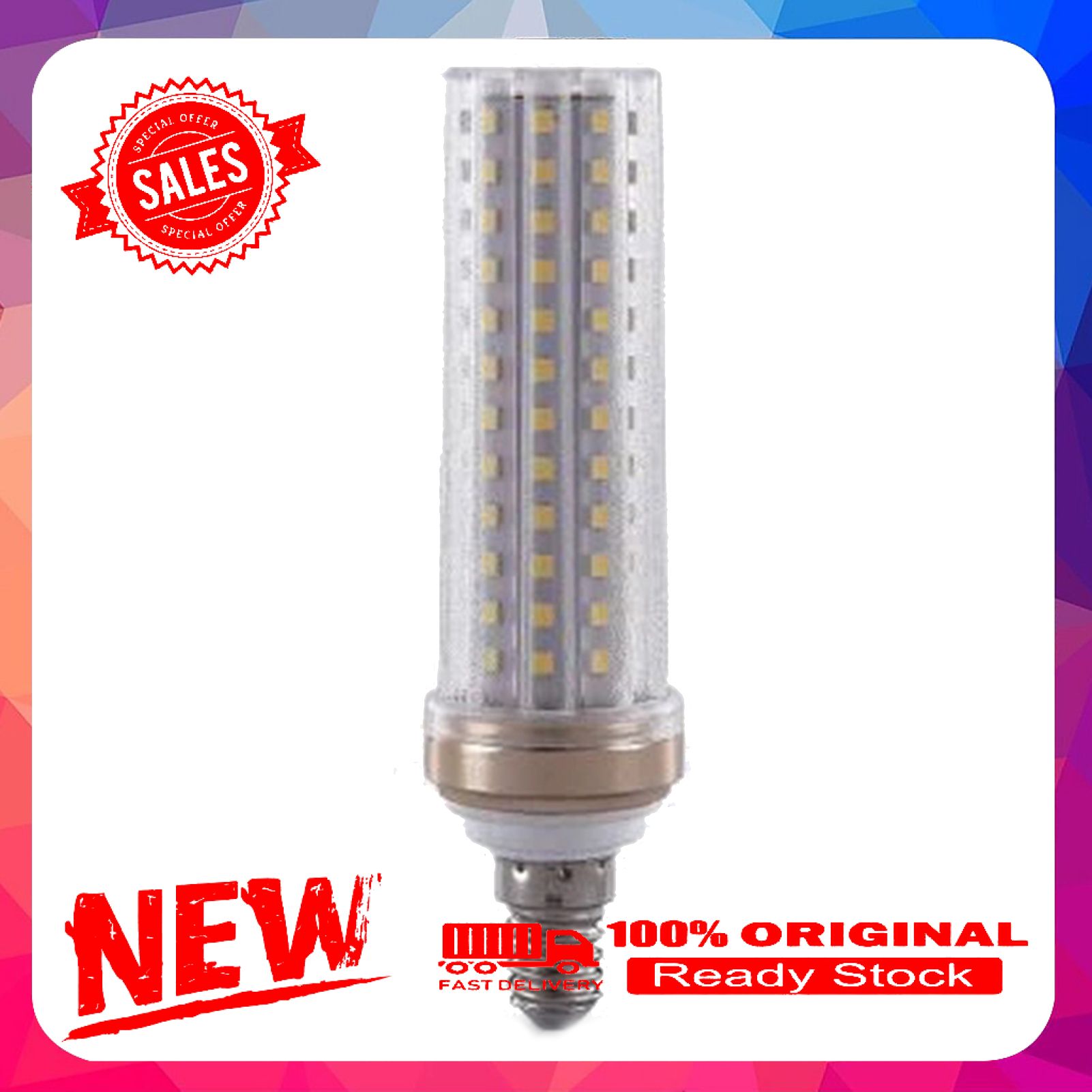 Lamp Corn Bulb Tricolor Super Long Lifespan 85V Street Light Corn Bulb for Outdoor Corridors