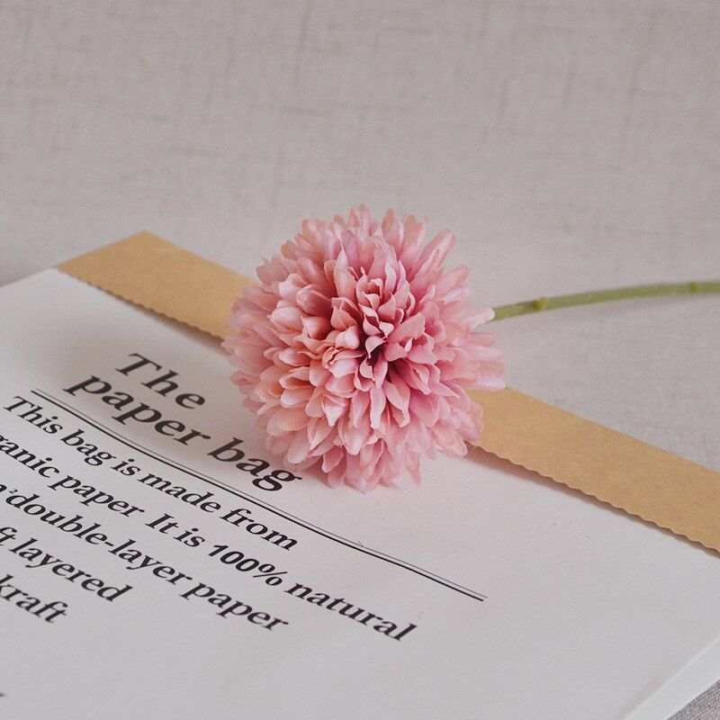 28cm Artificial Chrysanthemum Flower Branch Wedding Birthday Party Christmas Home Garden Decoration DIY Bridal Bouquet Garland