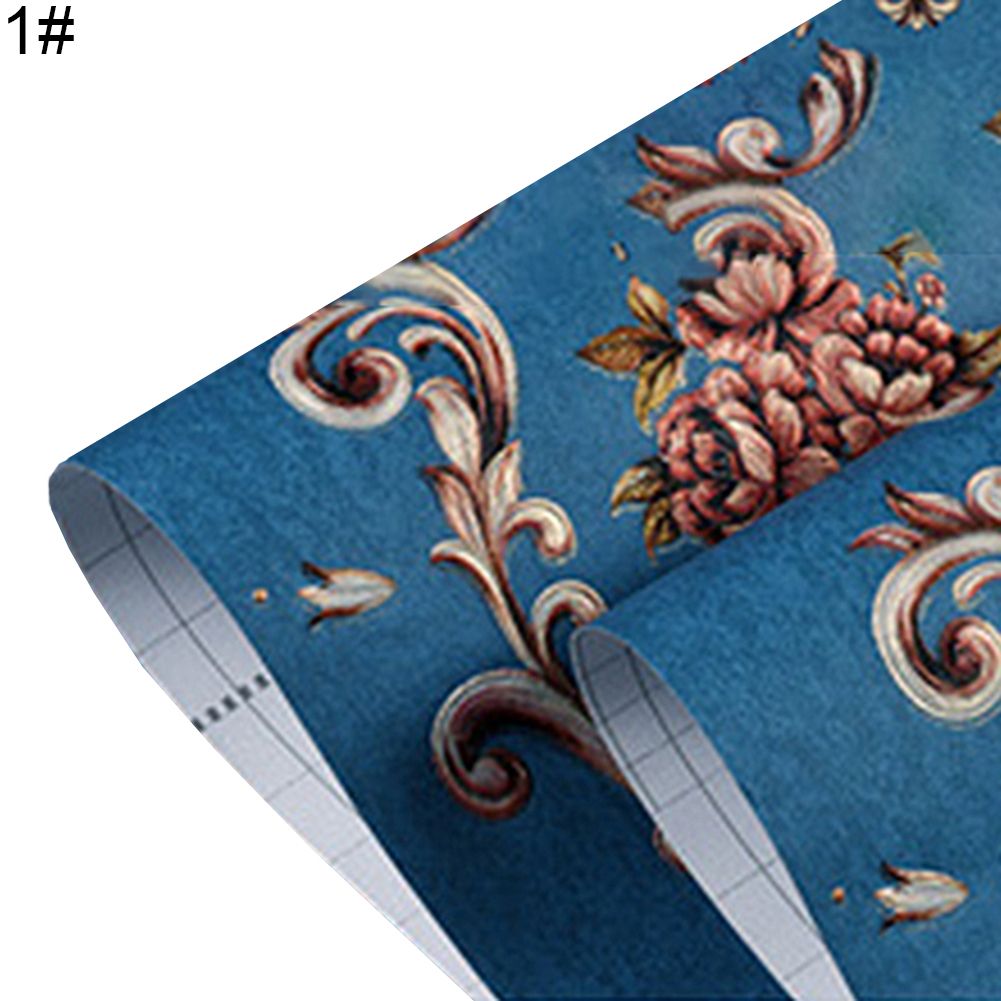 3D Rural Non-woven Wallpaper European Style Self-Adhesive Sticker Home Decor