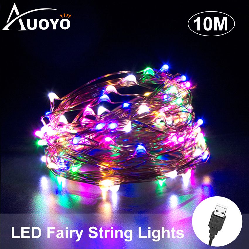 【BestGO】LED Fairy String Lights 5m 50LED 10m 100 LED Waterproof Copper Wire USB Plug-in with 8 Lighting Modes Fairy Lights for Bedroom Indoor Garden Outdoor Christmas