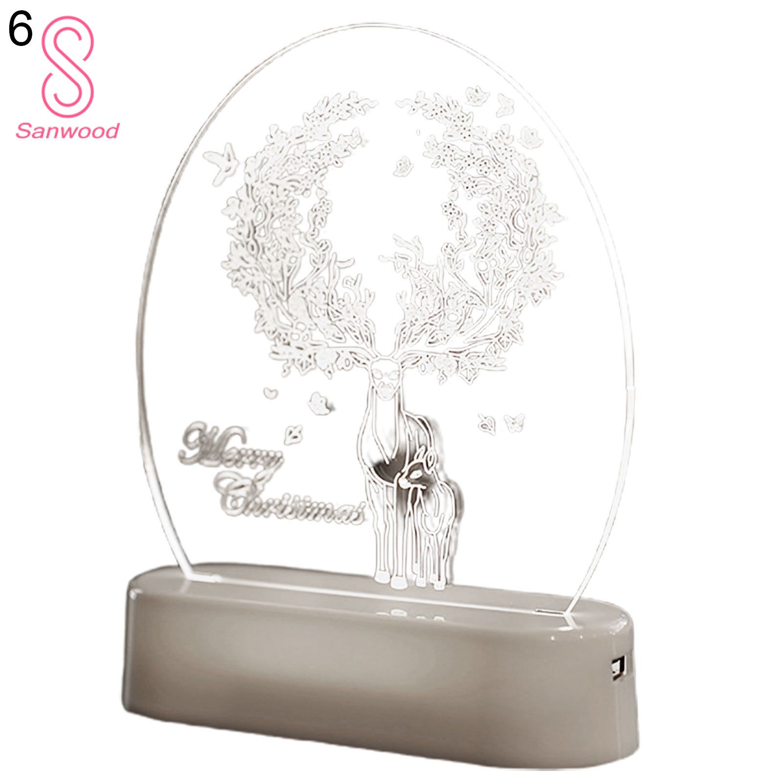 Delicate Cartoon Night Lamps Acrylic Eye-Catching LED Night Lights for Holiday